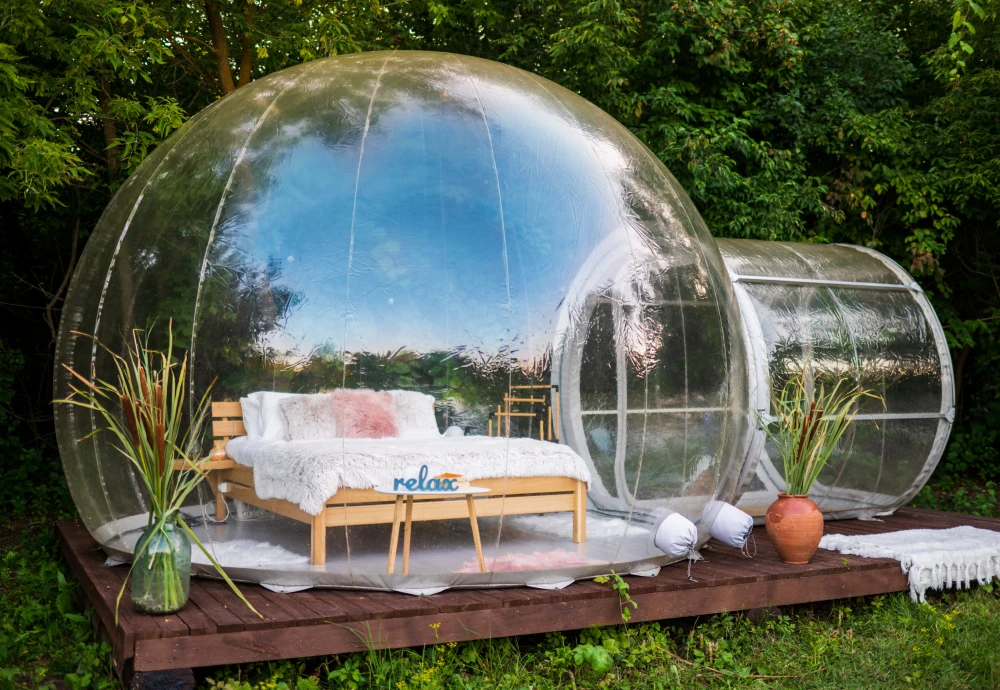 clear inflatable bubble tent